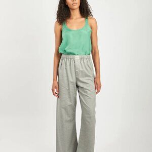 NWOT Comme Si Grey Herringbone La Boxer Alta Medium